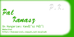 pal kanasz business card